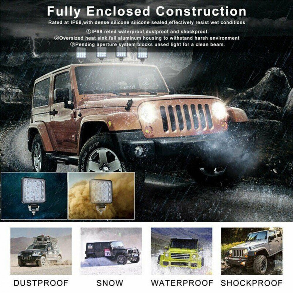 10 БР. ДИОДЕН ХАЛОГЕН 16 ДИОДА 48W