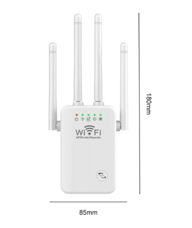 Усилвател повторител на WIFi сигнал с 4 антени до 300Mbps