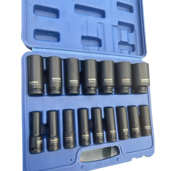 КОМПЛЕКТ УДАРНИ ВЛОЖКИ 20 ЧАСТИ 1/2 (10 – 38 ММ) HAWEK