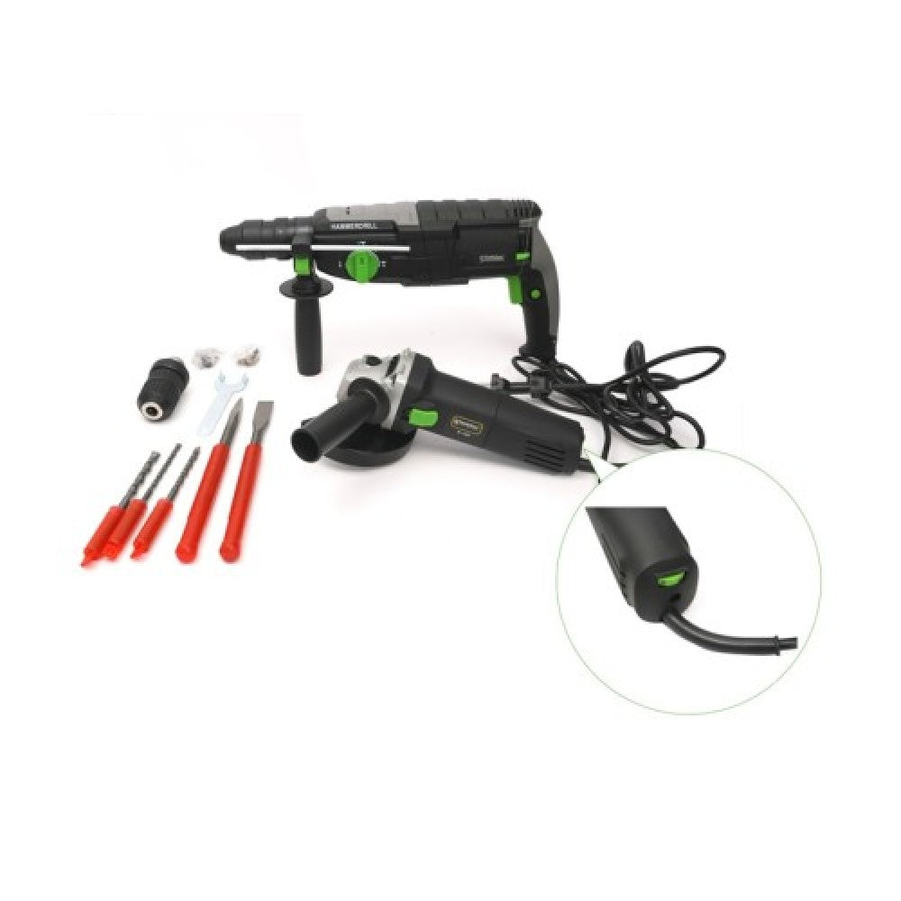 Комплект от перфоратор и ъглошлайф 1600W StahlMayer Black XR