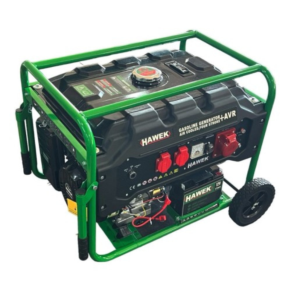 Монофазен бензинов четиритактов генератор за ток с вграден електрически старт 6,5 kW - Агрегат HAWEK Pro