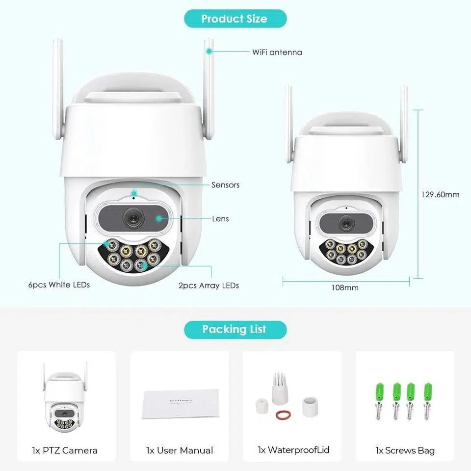 3бр Безжична камера с WI-FI ICSEE X8 ZOOM 8mpx