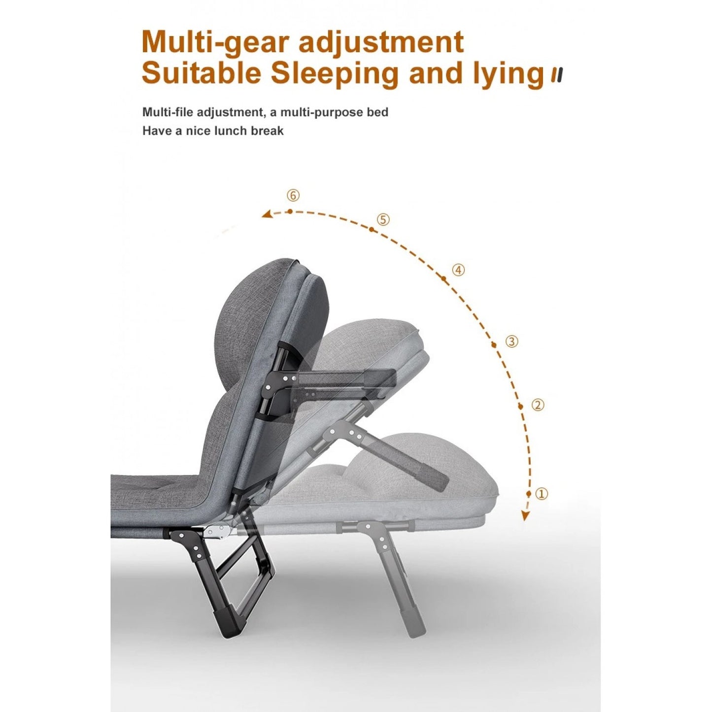 ПОХОДНО ЛЕГЛО СГЪВАЕМО ТИП ШЕЗЛОНГ СИВО