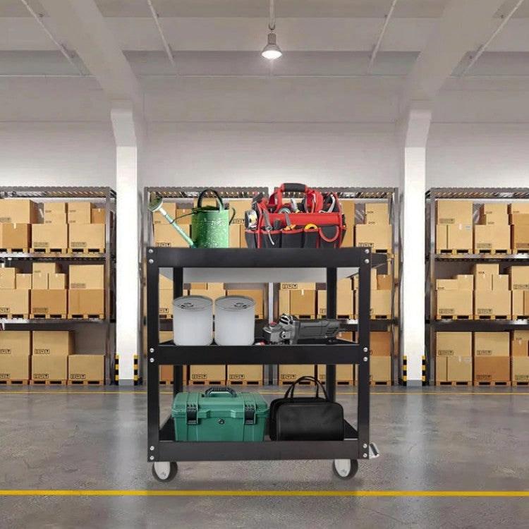 Количка за инструменти 3 рафта с колела черна - NA614