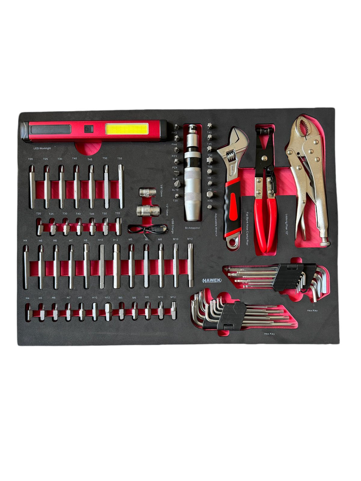 ШКАФ С ИНСТРУМЕНТИ С 7 ЧЕКМЕДЖЕТА – 5 ПЪЛНИ,МЕТАЛЕН ПЛОТ И ОТДЕЛЕНИЕ ЗА ЗАКАЧАНЕ НА ИНСТУМЕНТИ HAWEK