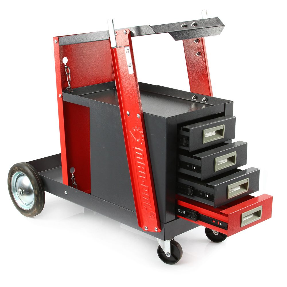 КОЛИЧКА ЗА ЗАВАРЪЧНИ АПАРАТИ – ЕЛЕКТРОЖЕНИ С 4 ЧЕКМЕДЖЕТА MAR-POL