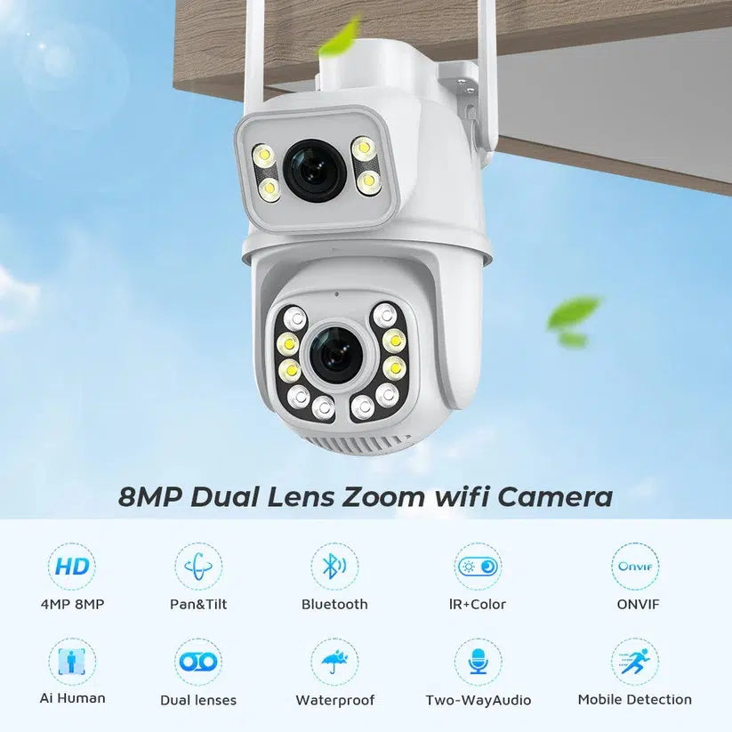 Двойна водоустойчива камера 2x6mp Wi-Fi ICSEE