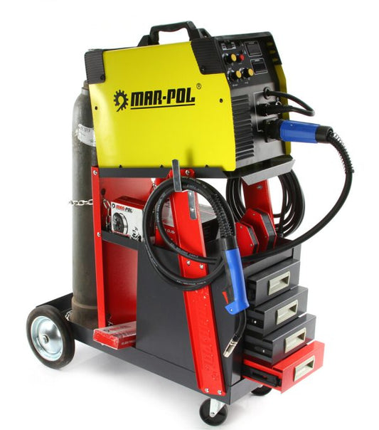 КОЛИЧКА ЗА ЗАВАРЪЧНИ АПАРАТИ – ЕЛЕКТРОЖЕНИ С 4 ЧЕКМЕДЖЕТА MAR-POL