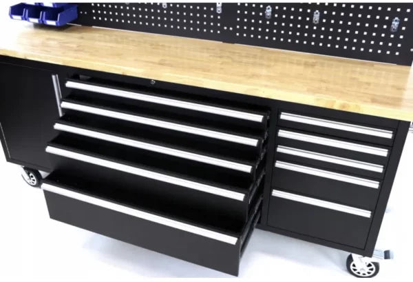 ПОДВИЖЕН ШКАФ ЗА ИНСТРУМЕНТИ С РАБОТЕН ПЛОТ ROCKFORCE