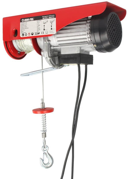 ЕЛЕКТРИЧЕСКА ВЪЖЕНА ЛЕБЕДКА 400 / 800 КГ 12 М 1300W MAR-POL