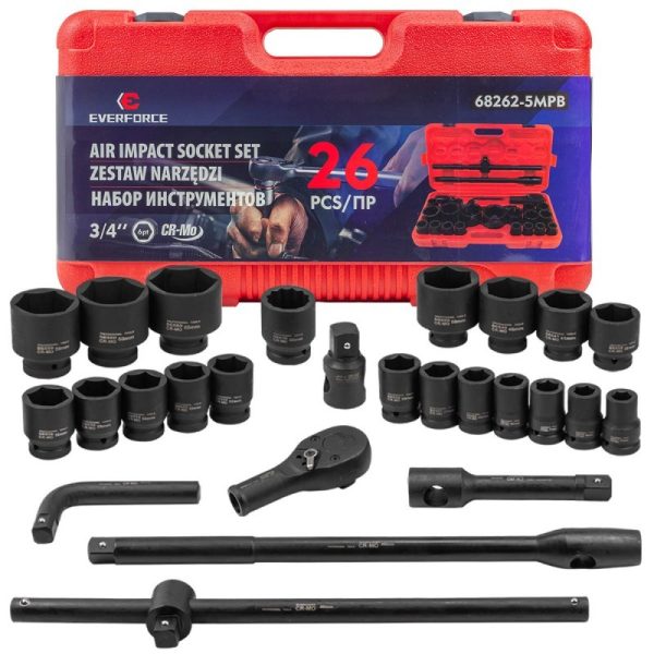 ГЕДОРЕ С УДАРНИ ВЛОЖКИ 26 ЧАСТИ 3/4 6-СТЕННО EVERFORCE