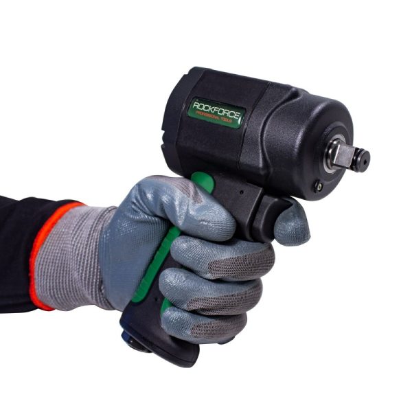 ПНЕВМАТИЧЕН ГАЙКОВЕРТ С КЪС ШПИНДЕЛ 1200 NМ 1/2″ ROCKFORCE