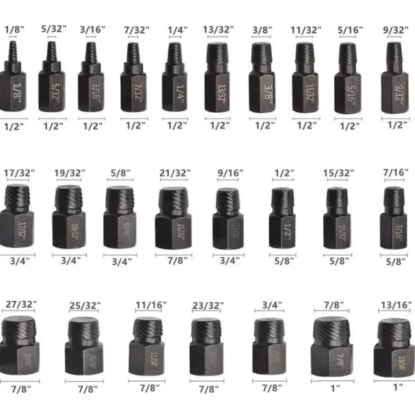 КОМПЛЕКТ ЕКСТРАКТОРИ 25 ЧАСТИ HAWEK