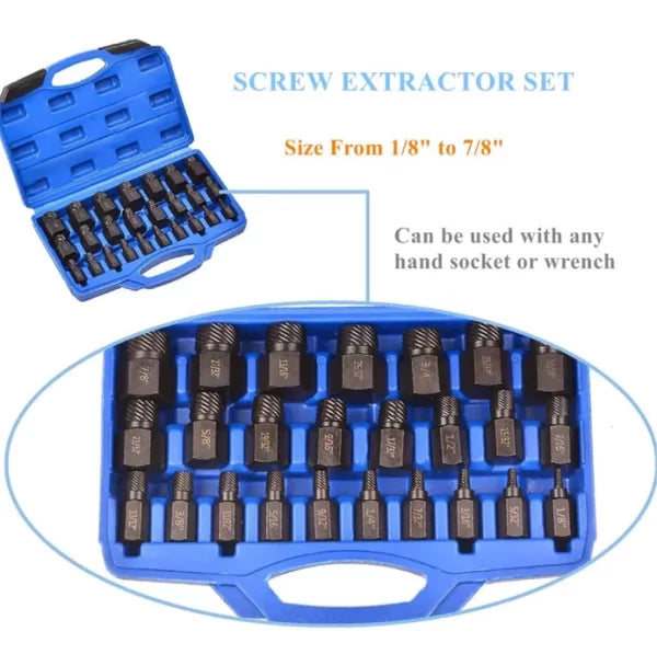 КОМПЛЕКТ ЕКСТРАКТОРИ 25 ЧАСТИ HAWEK