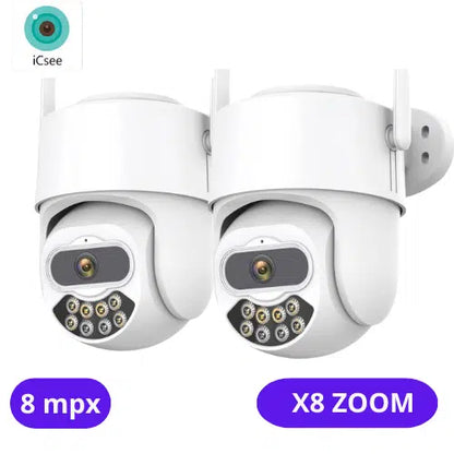 2бр Безжична камера с WI-FI ICSEE X8 ZOOM 8mpx