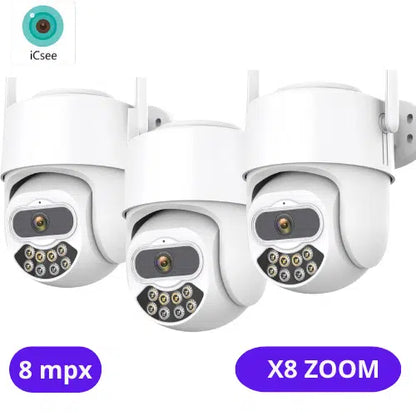 3бр Безжична камера с WI-FI ICSEE X8 ZOOM 8mpx