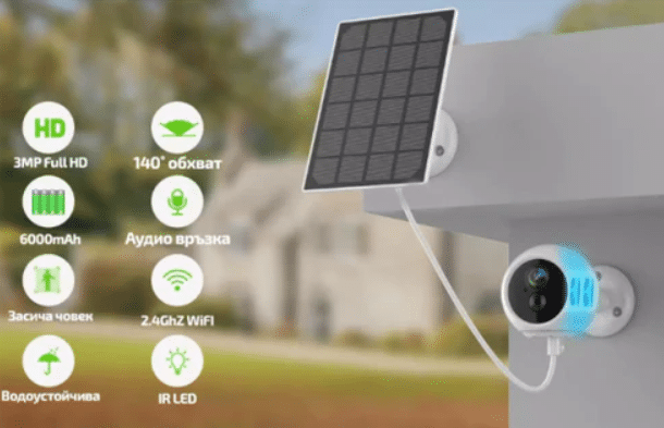 Соларна камера-компактна с 3MP UHD iCsee