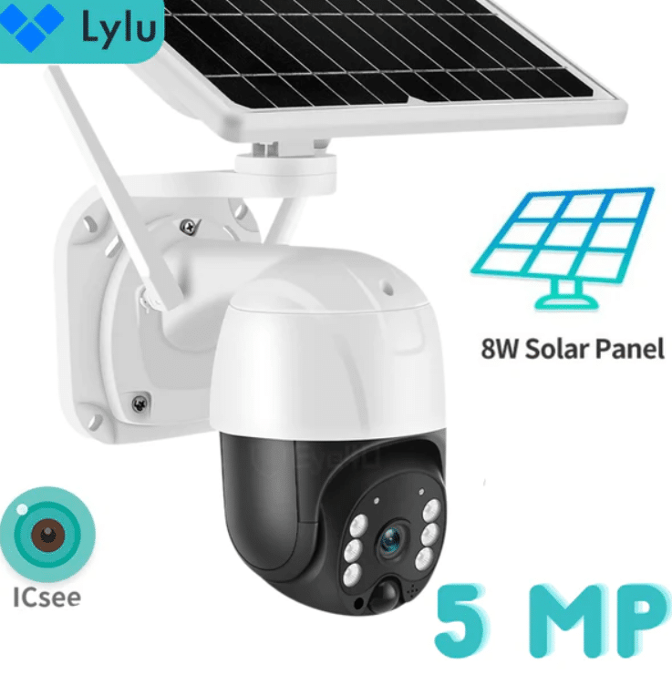 Соларна 5G управляема безжична WiFi камера с 5MP резолюция, с микрофон и слот за SD карта + SIM карта