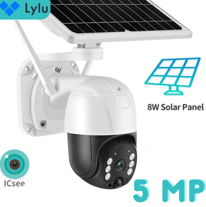 Соларна 5G управляема безжична WiFi камера с 5MP резолюция, с микрофон и слот за SD карта + SIM карта