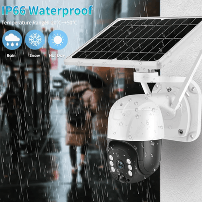 Соларна 5G управляема безжична WiFi камера с 5MP резолюция, с микрофон и слот за SD карта + SIM карта