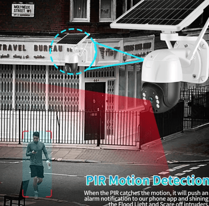 Соларна 5G управляема безжична WiFi камера с 5MP резолюция, с микрофон и слот за SD карта + SIM карта