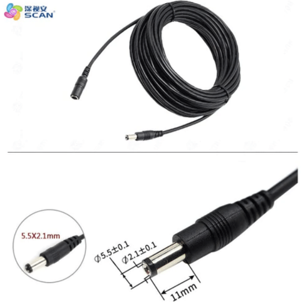 Удължителен кабел за видеонаблюдение 10м