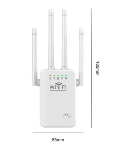 Усилвател повторител на WIFi сигнал с 4 антени до 300Mbps