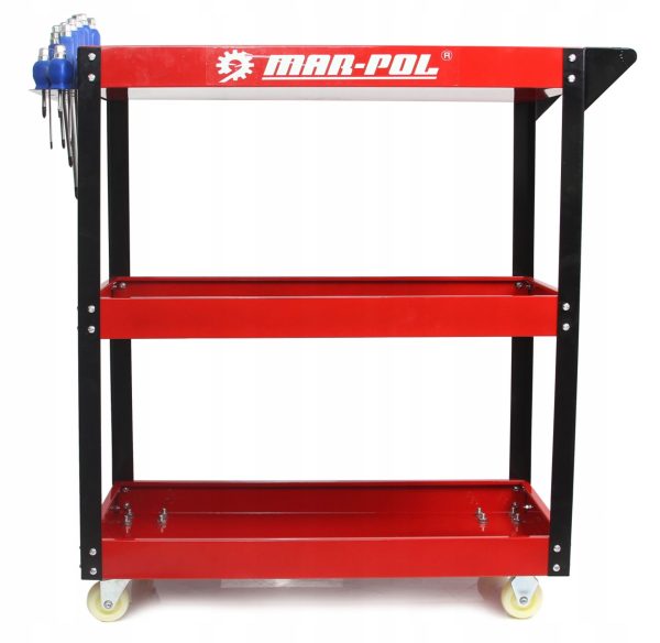 КОЛИЧКА ЗА ИНСТРУМЕНТИ С 3 РАФТА И ПОСТАВКА ЗА ОТВЕРТКИ MAR-POL