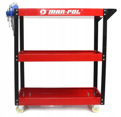 КОЛИЧКА ЗА ИНСТРУМЕНТИ С 3 РАФТА И ПОСТАВКА ЗА ОТВЕРТКИ MAR-POL