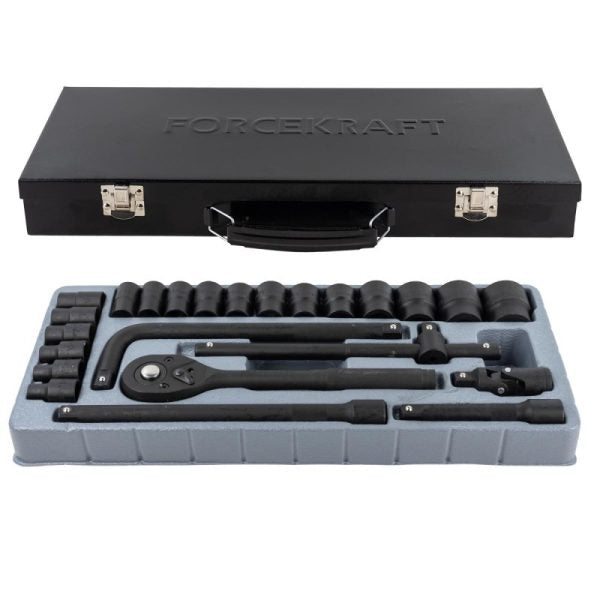 ГЕДОРЕ С УДАРНИ ВЛОЖКИ 24 ЧАСТИ 1/2 ДО 32 ММ FORCEKRAFT