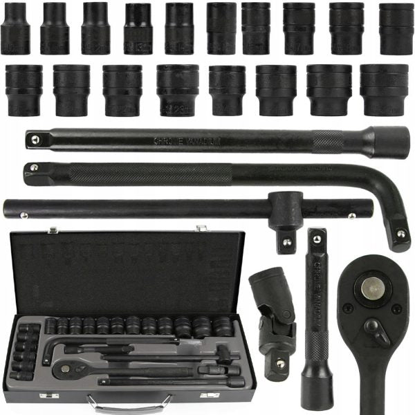 ГЕДОРЕ С УДАРНИ ВЛОЖКИ 24 ЧАСТИ 1/2 ДО 32 ММ FORCEKRAFT