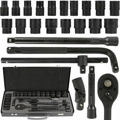 ГЕДОРЕ С УДАРНИ ВЛОЖКИ 24 ЧАСТИ 1/2 ДО 32 ММ FORCEKRAFT