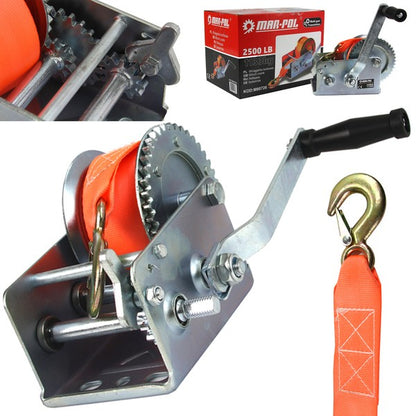 РЪЧНA ЛЕБЕДКА С КОЛАН 2500LBS – 1133 КГ MAR-POL