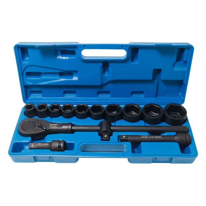 УСИЛЕНО ГЕДОРЕ С УДАРНИ ВЛОЖКИ 3/4″ 14 ЧАСТИ FORCEKRAFT