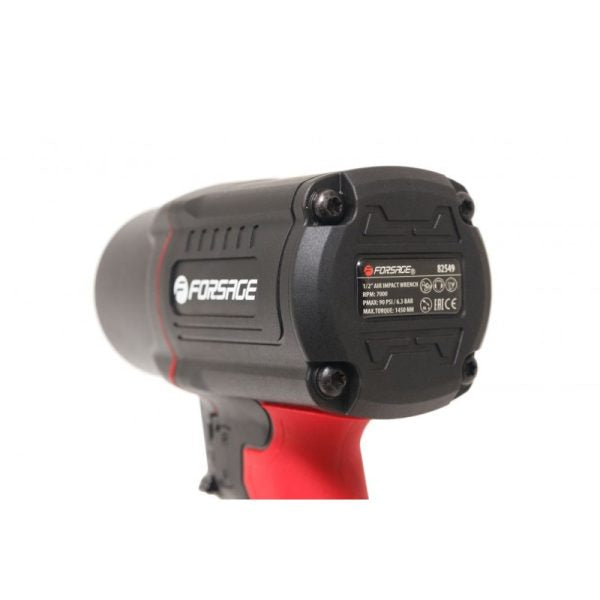 ПНЕВМАТИЧЕН ГАЙКОВЕРТ С КЪС ШПИНДЕЛ 1450 NМ 1/2″ С ВЛОЖКИ И КУФАР FORSAGE