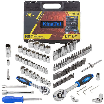 ГЕДОРЕ КОМПЛЕКТ 108 ЧАСТИ 1/4“ 1/2“ KINGTUL