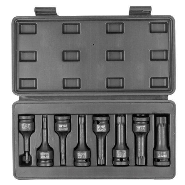 КОМПЛЕКТ УДАРНИ БИТОВЕ 1/2 – SPLINE 8 ЧАСТИ ROCKFORCE