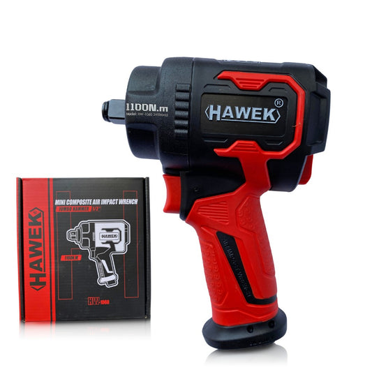 ПНЕВМАТИЧЕН УДАРЕН МИНИ ГАЙКОВЕРТ С КЪС ШПИНДЕЛ 1/2“ 1100NM HAWEK