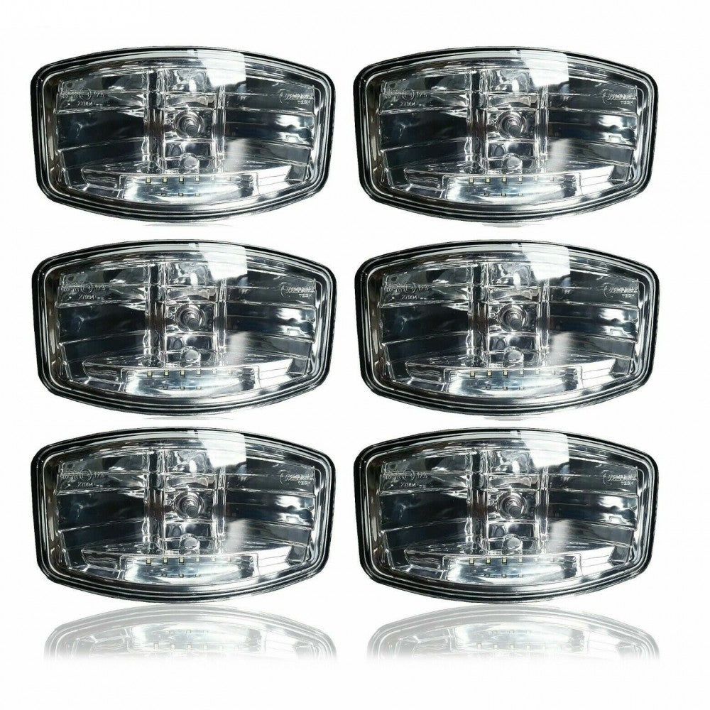 6 бр. Лед Led Правоъгълен Халоген за Тир, Камион/ T147