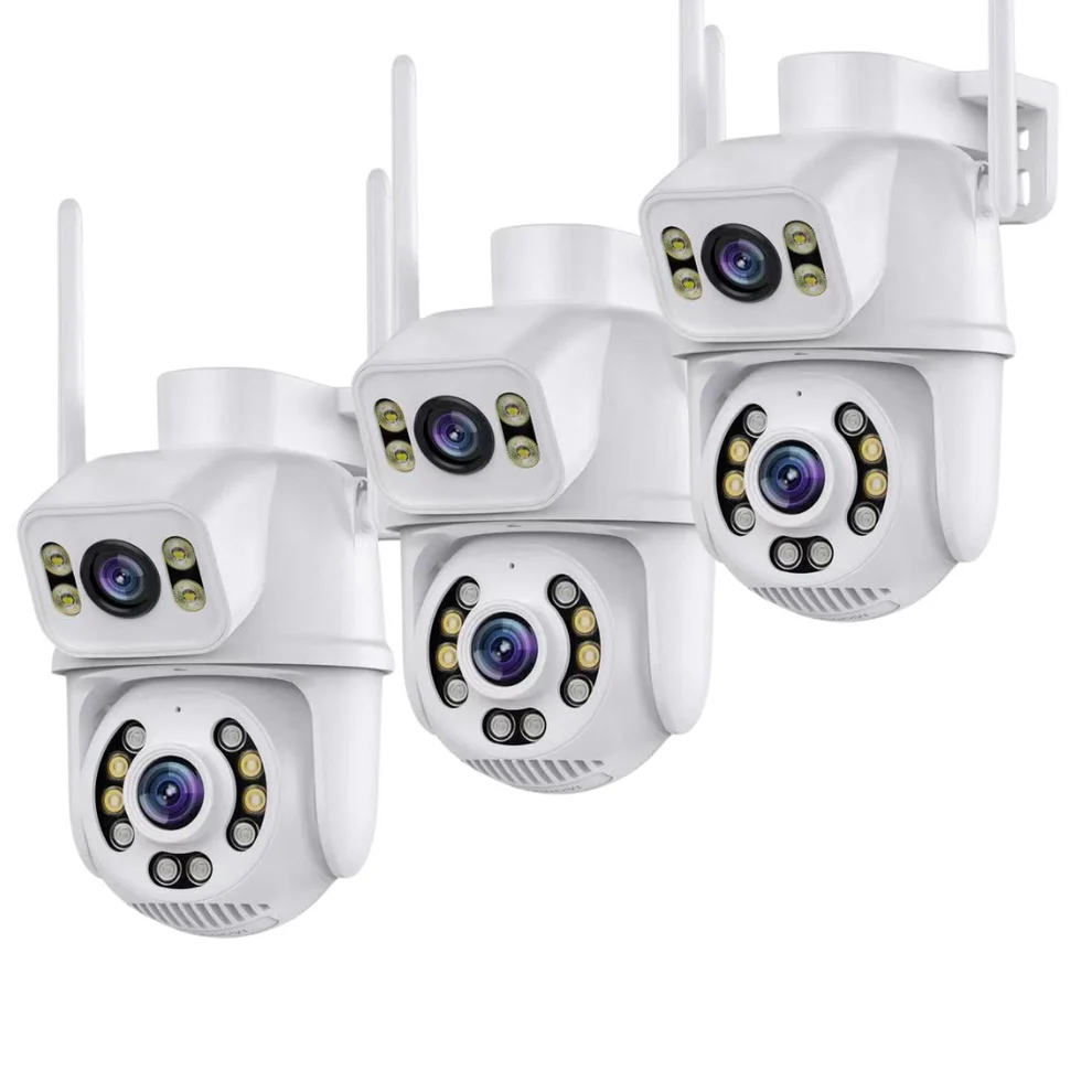 3бр Двойна водоустойчива камера 2x6mp Wi-Fi ICSEE
