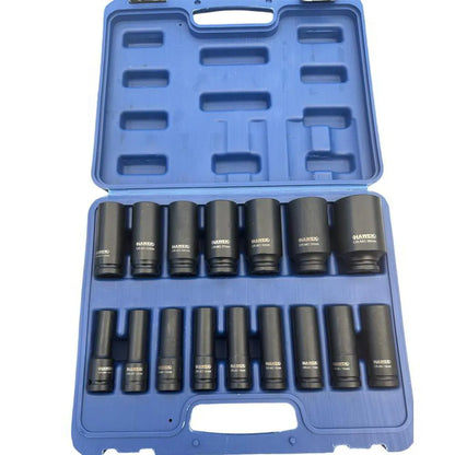 КОМПЛЕКТ УДАРНИ ВЛОЖКИ 20 ЧАСТИ 1/2 (10 – 38 ММ) HAWEK