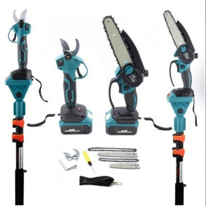 3в1 Комплект Акумулаторна Ножица и Резачка с телескопична дръжка 36V