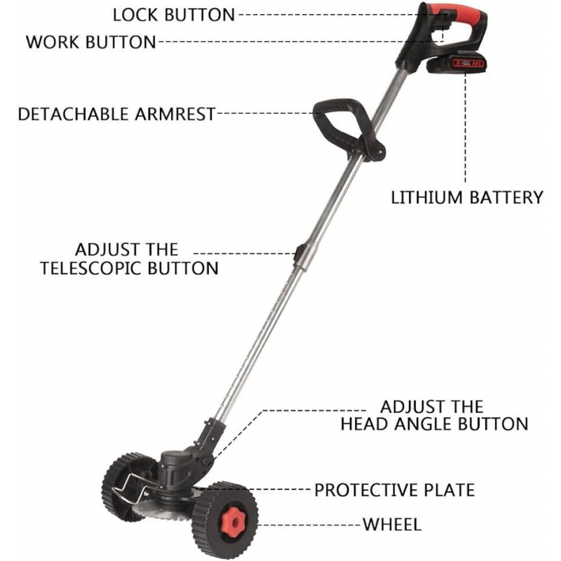 Акумулаторен тример STAHLMAYER PRO 24V с колелца