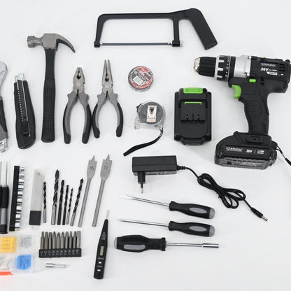 АКУМУЛАТОРЕН УДАРЕН ВИНТОВЕРТ 36V 8AH С 111 ЧАСТИ В КУФАР STAHLMAYER BLACK XR