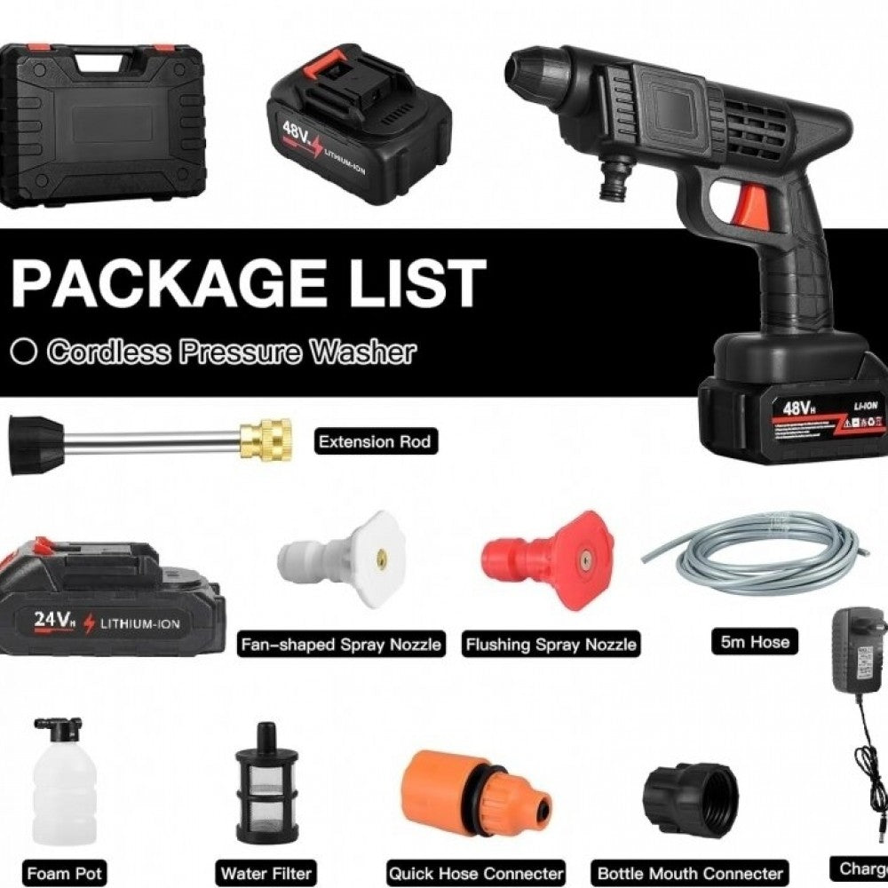 Преносима акумулаторна водоструйка 1500W 40BAR с две батерии