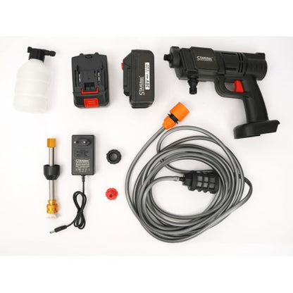 Немска Акумулаторна водоструйка за почистване на автомобили с две батерии и зарядно StahlMayer