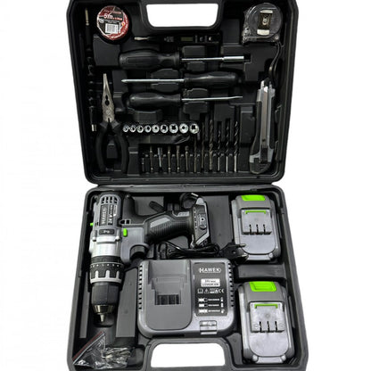 Акумулаторен ударен винтоверт с части HAWEK , 24v 4.0A