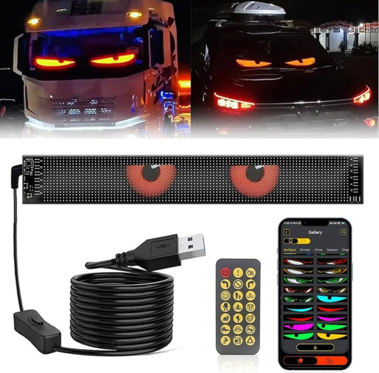 Светещи LED очи за предно стъкло, дяволски очи Devil Eyes 60/12см