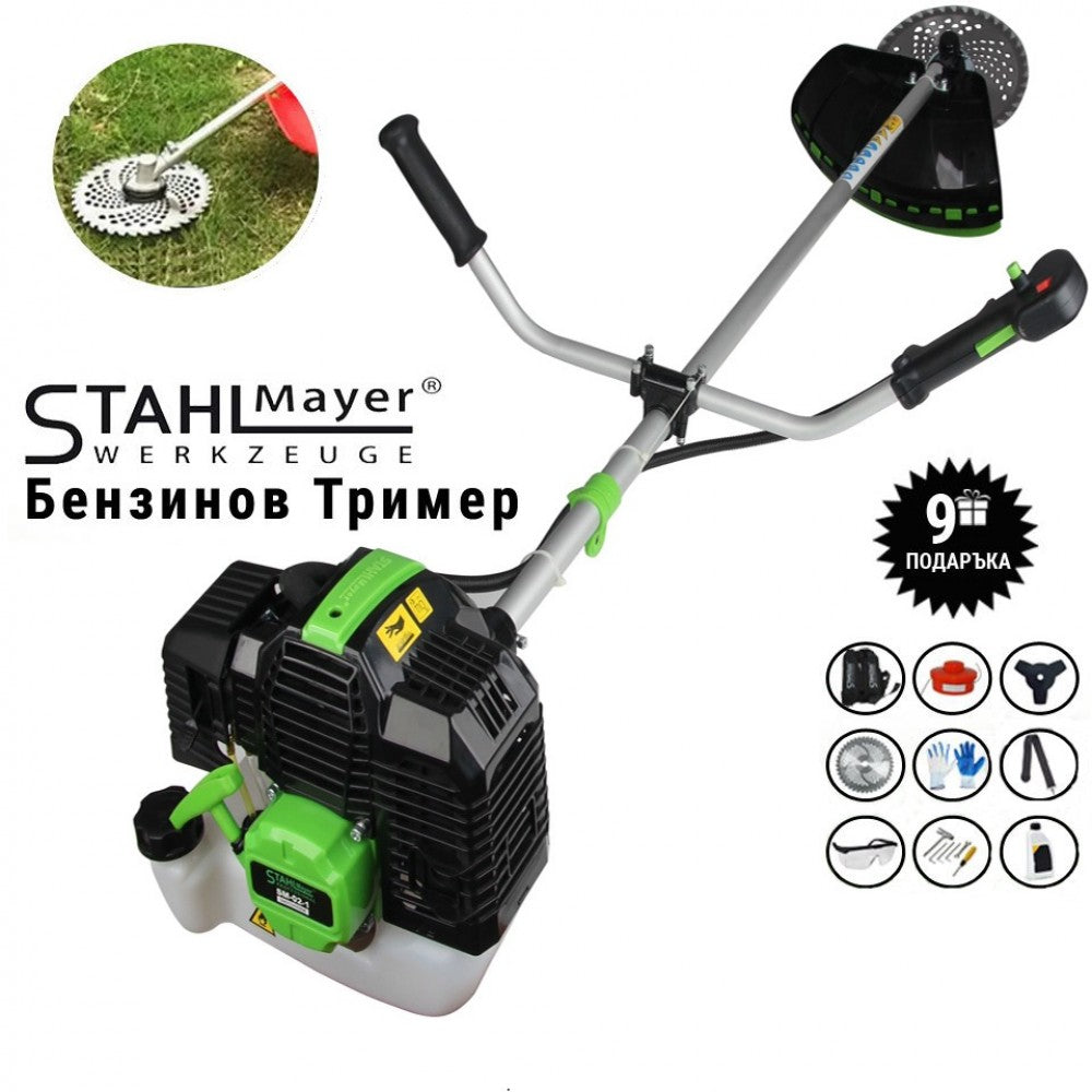 Бензинов тример за трева 74cc StahlMayer Pro
