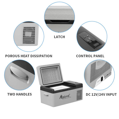 AlpiCool 30L Портативен Компресорен хладилник 30 литра 12V 24V 220V, Хладилна Кутия, Фризер